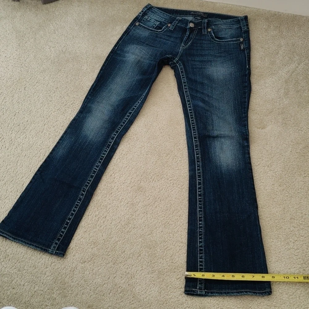 Silver Jeans Aiko Bootcut Women's Blue Denim Low Rise Workwear Y2K Vintage Chic - Picture 7 of 14